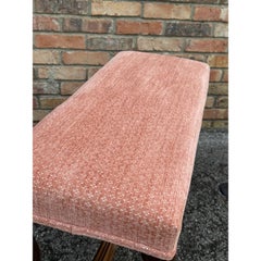Antique French Bench With New Upholstery