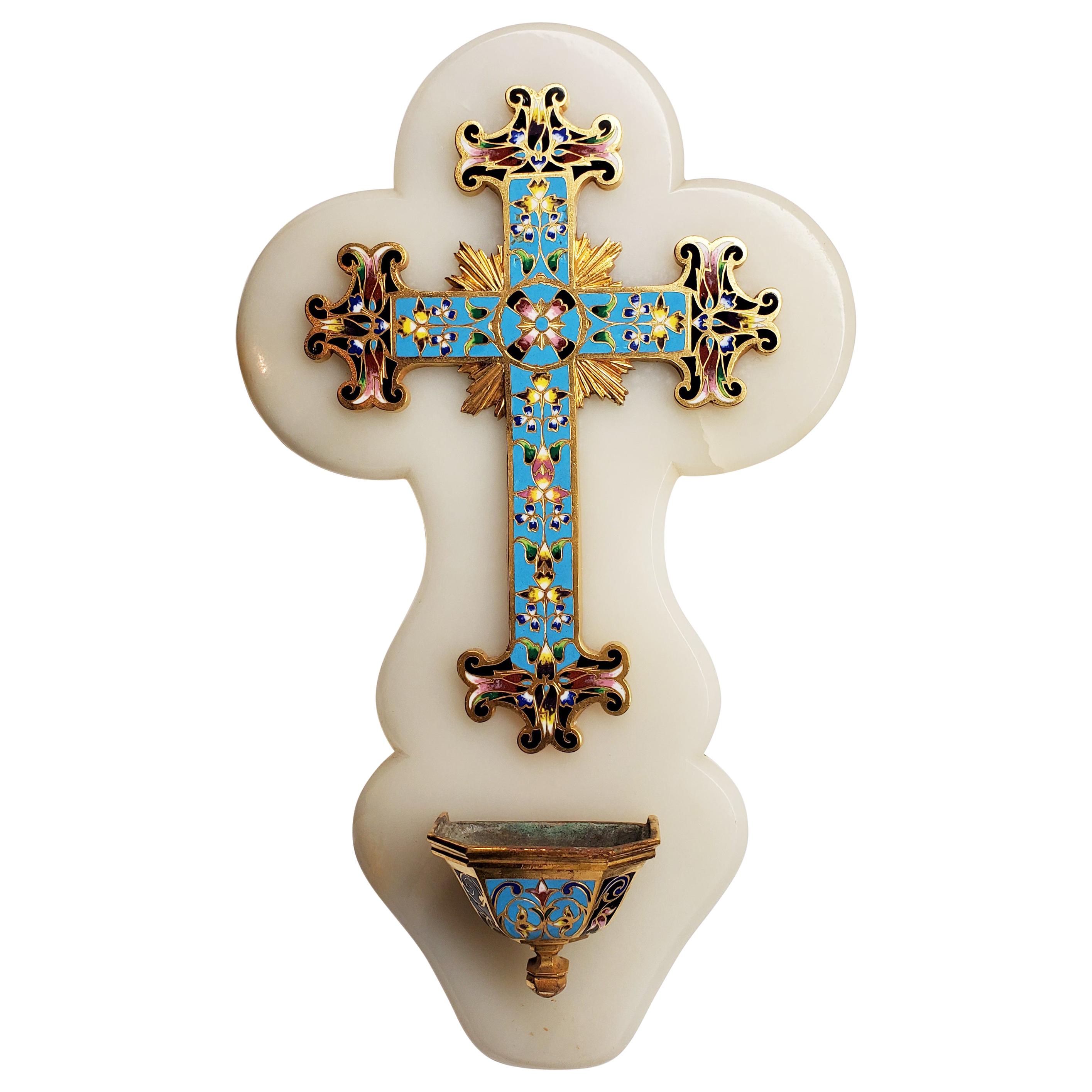 Antique French Benetier 
Holy Water Font
, circa 1880-1890