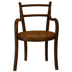 Antique French Bentwood and Cane Seat Child's Chair