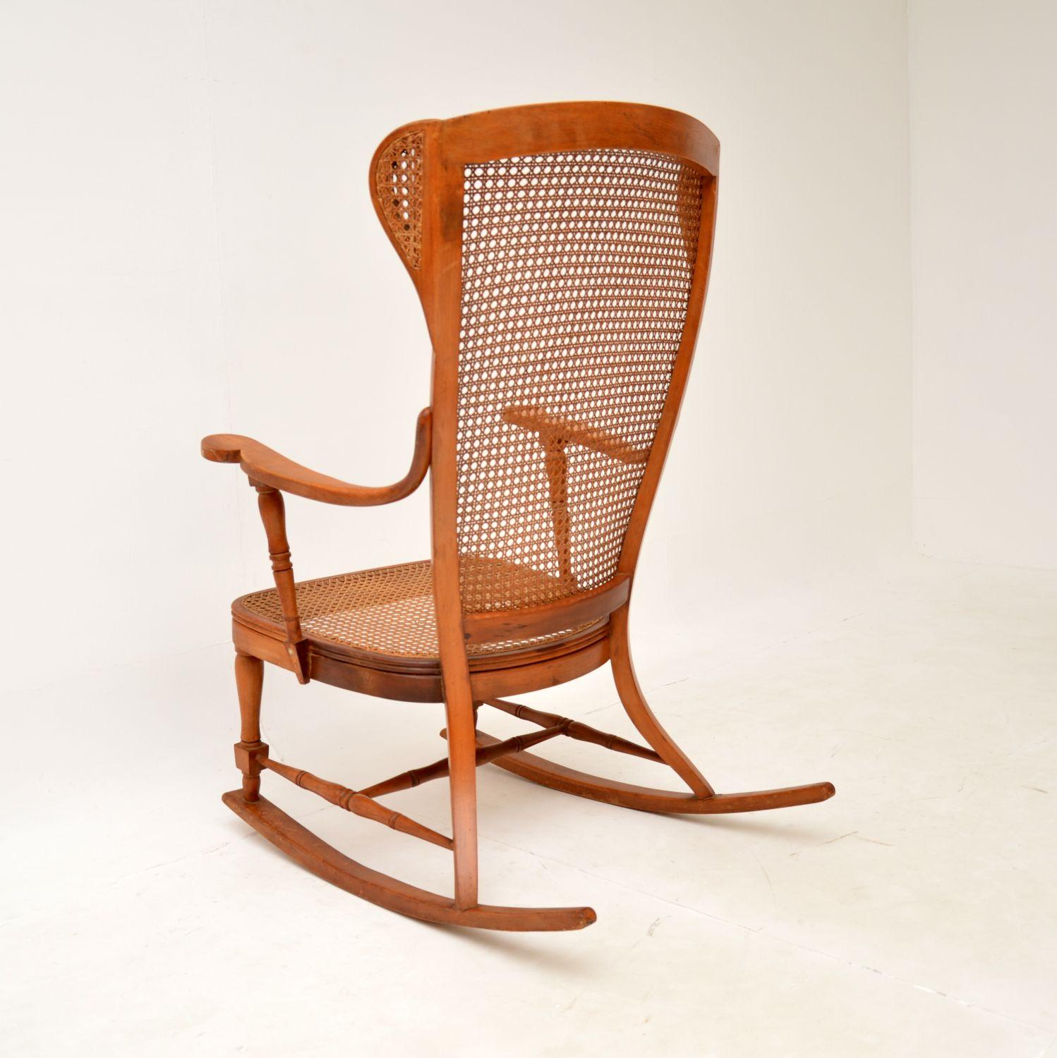 cane rocking chair vintage