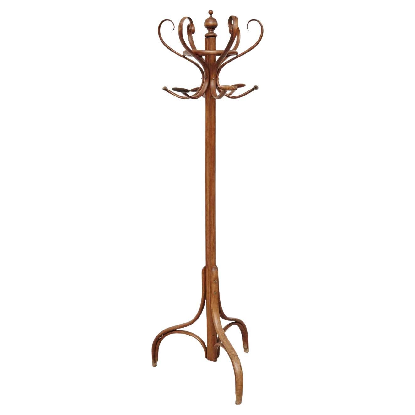 Antique French Bentwood Coat Stand, circa 1940 For Sale at 1stDibs