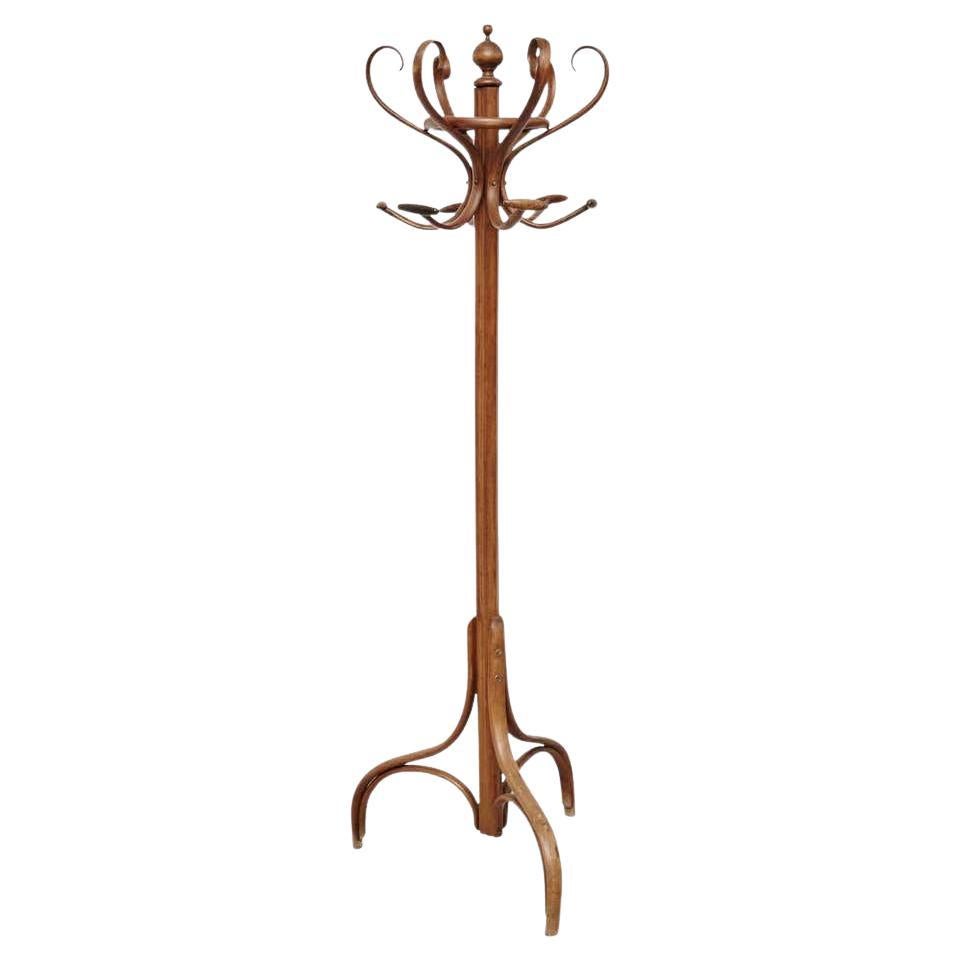 Antique French Bentwood Coat Stand, circa 1940 For Sale