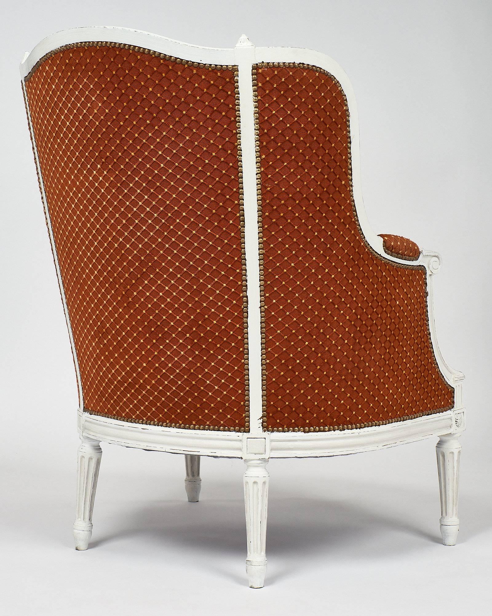 Antique French Bergère and Ottoman 1