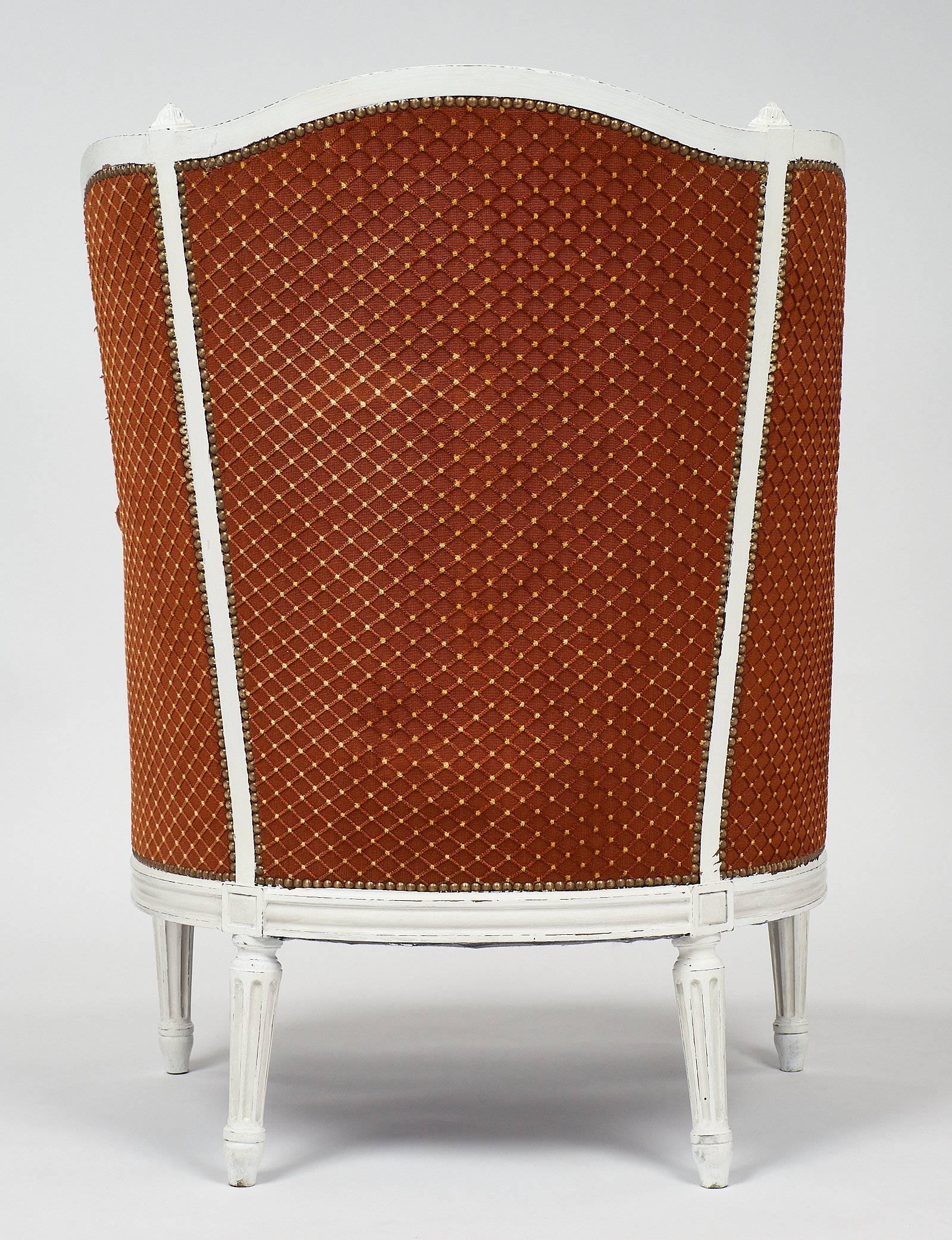 Antique French Bergère and Ottoman 2