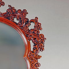 French Berkey & Gay School Carved Flame Mahogany Mirrored Dresser, circa 1930