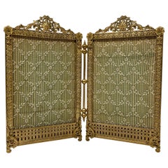 Antique French Bi-Fold Bronze D'ore Desktop Picture Frame, circa 1880