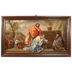 Antique French Biblical Painting from the 18th Century