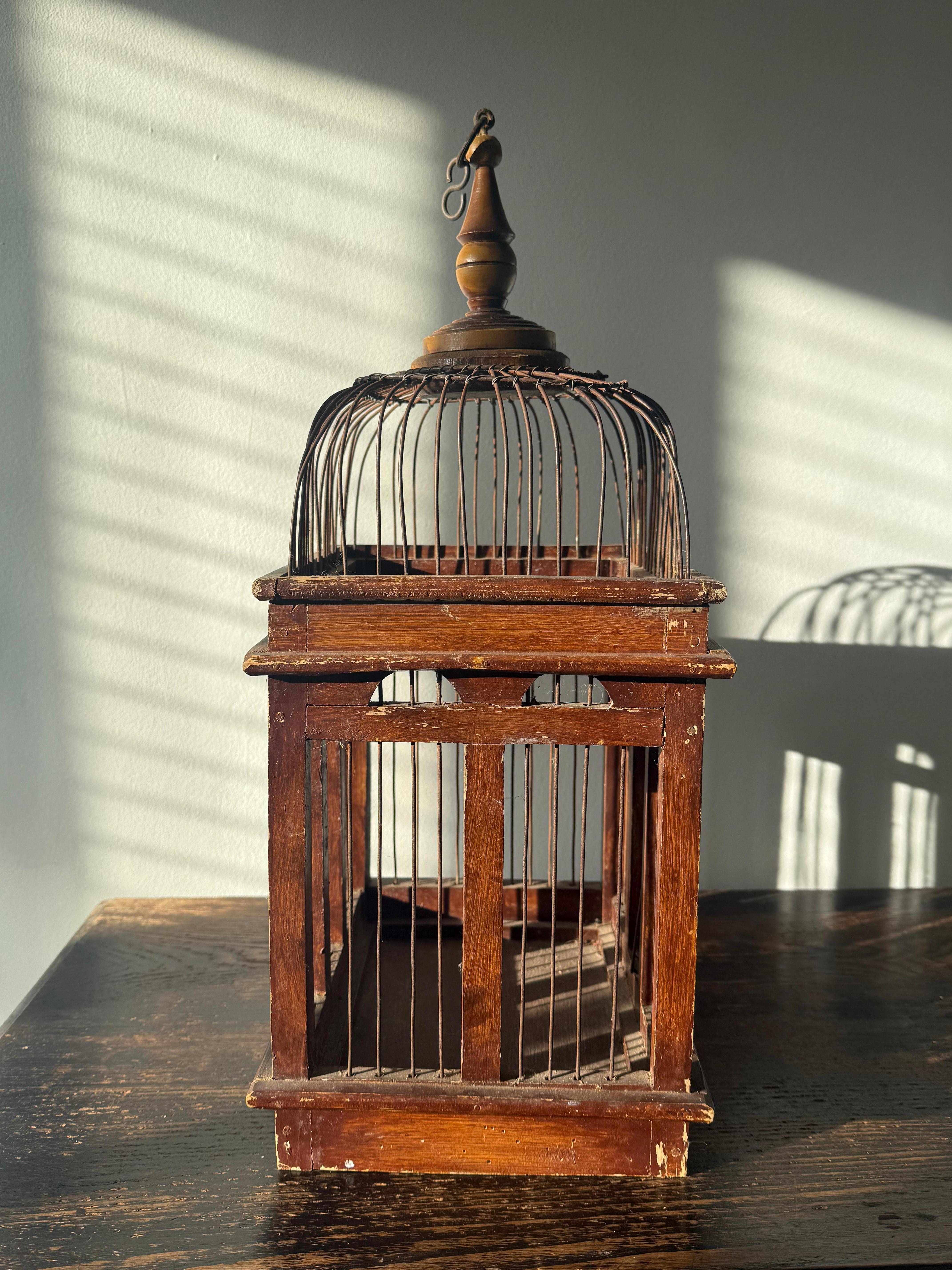 Antique French Vogelkäfig (Handgefertigt) im Angebot