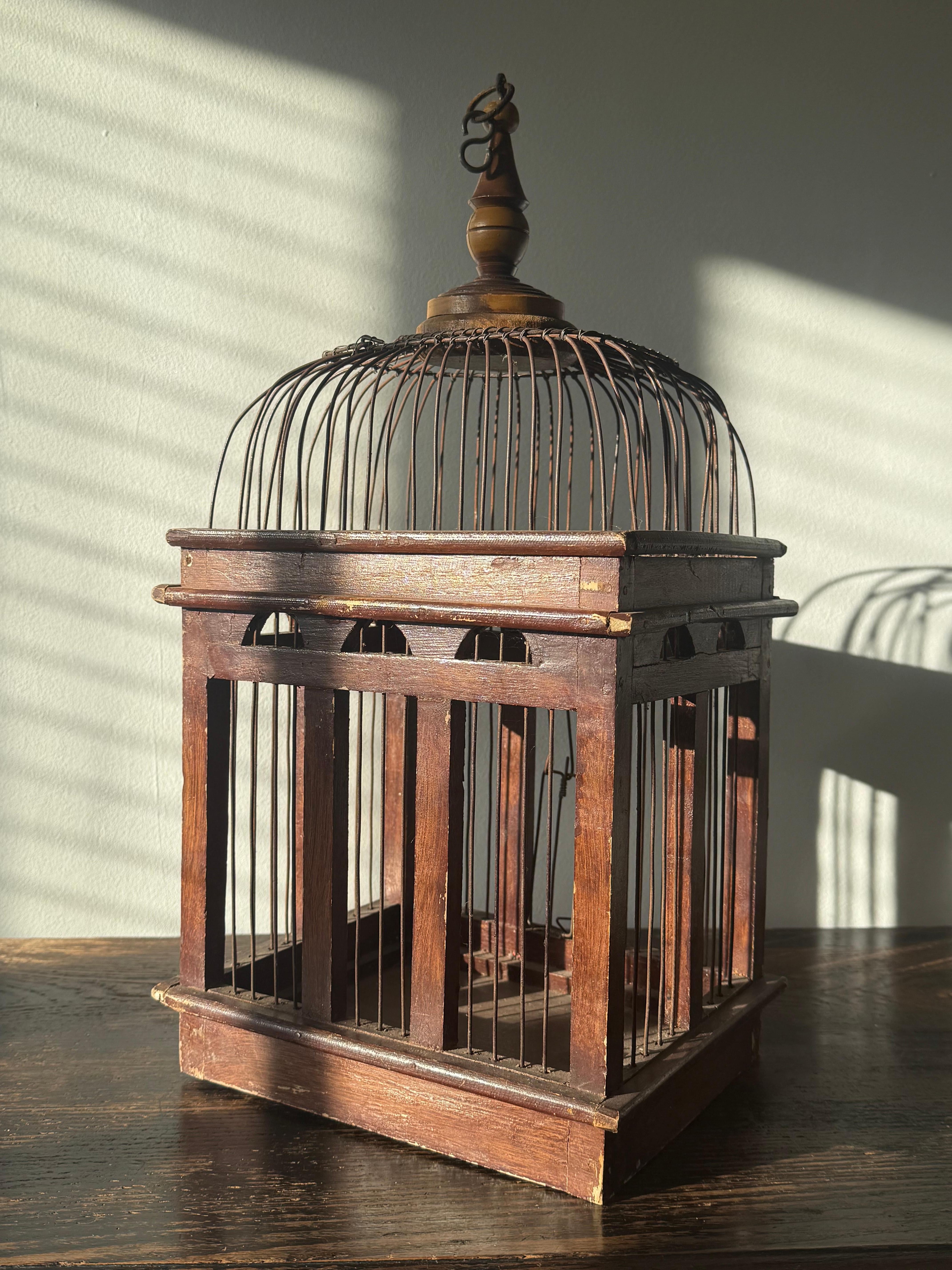 Antique French Vogelkäfig im Zustand „Gut“ im Angebot in Ongar, GB