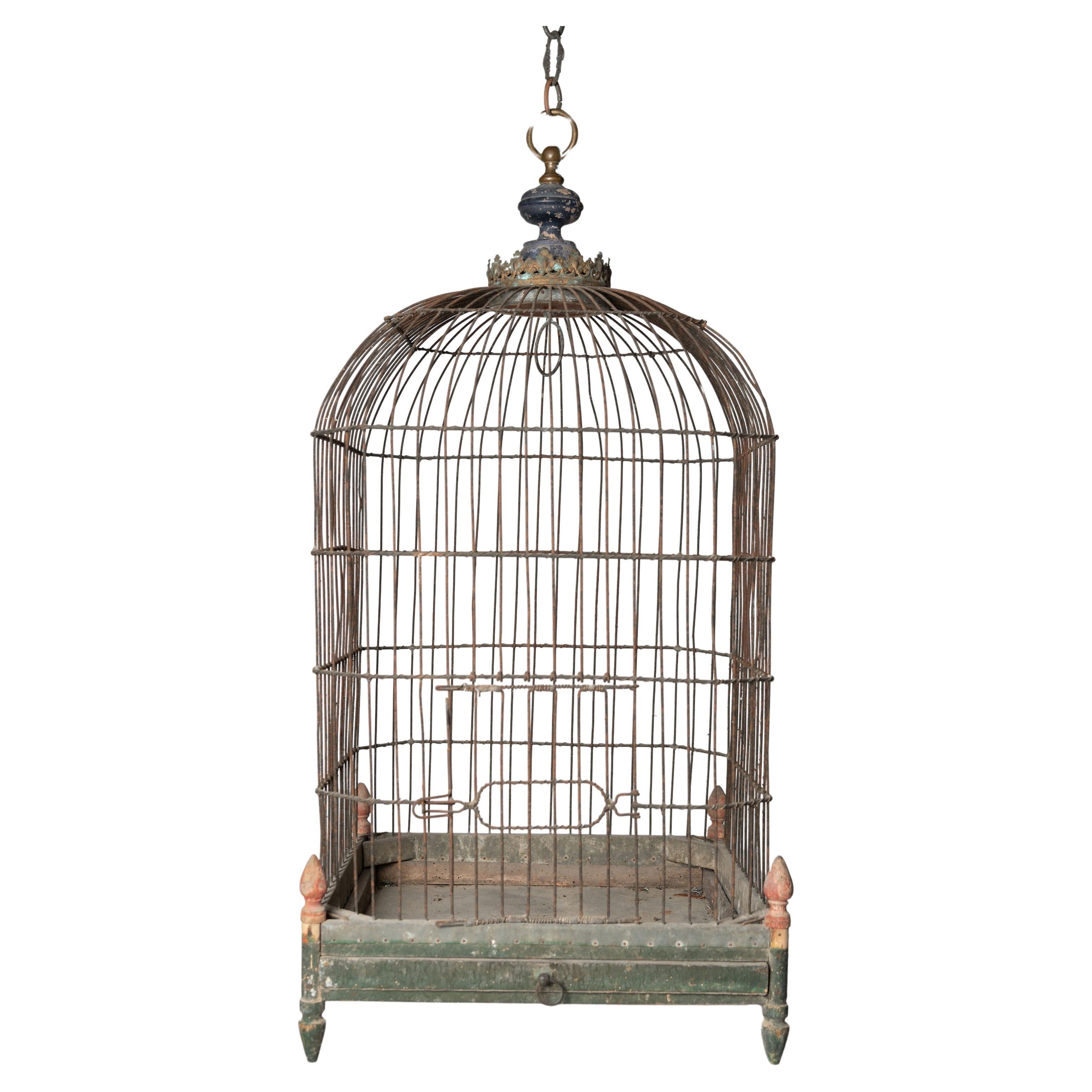 Cage à oiseaux français ancien 