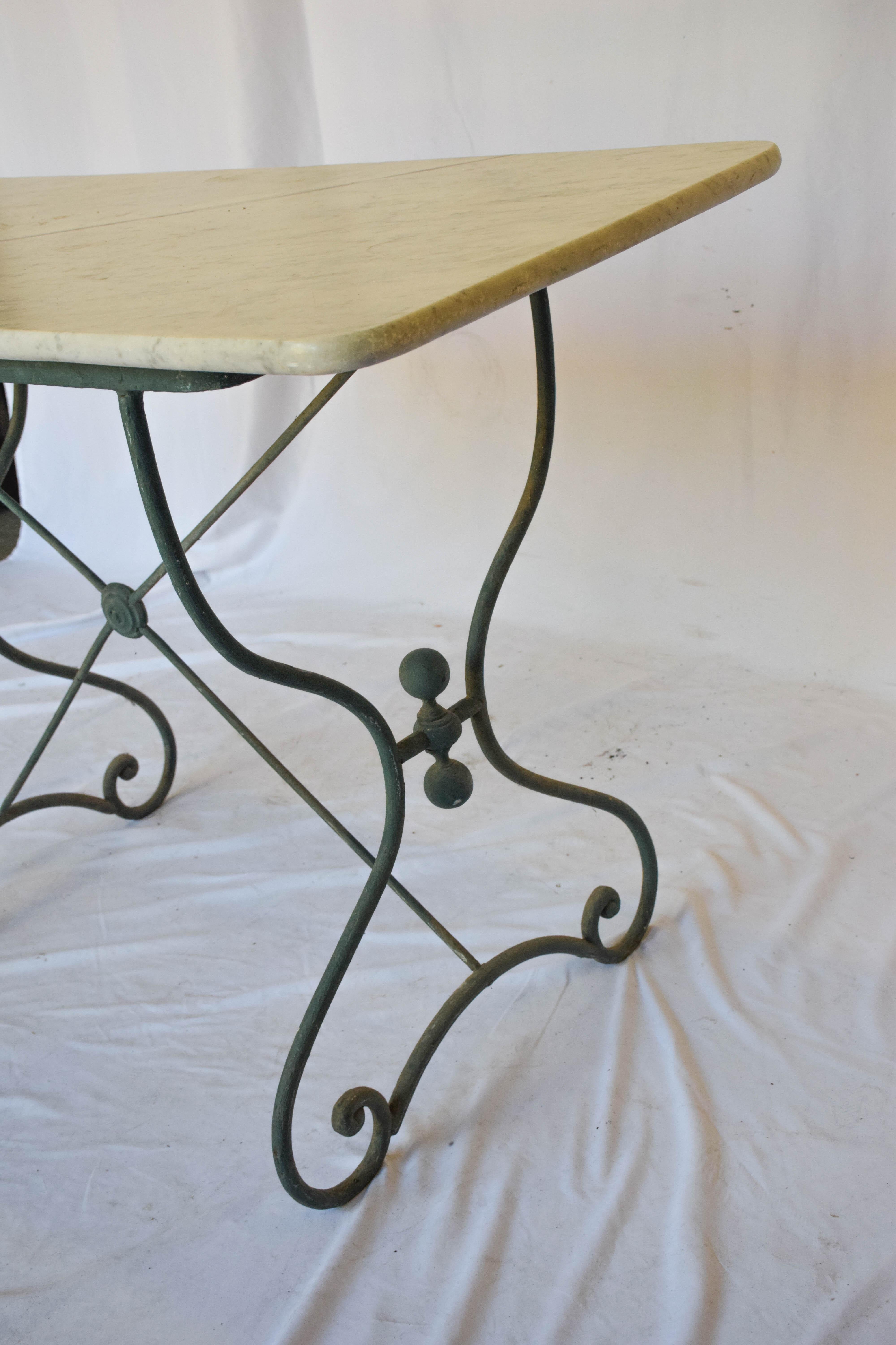 Antique French Bistro Table In Good Condition In Houston, TX