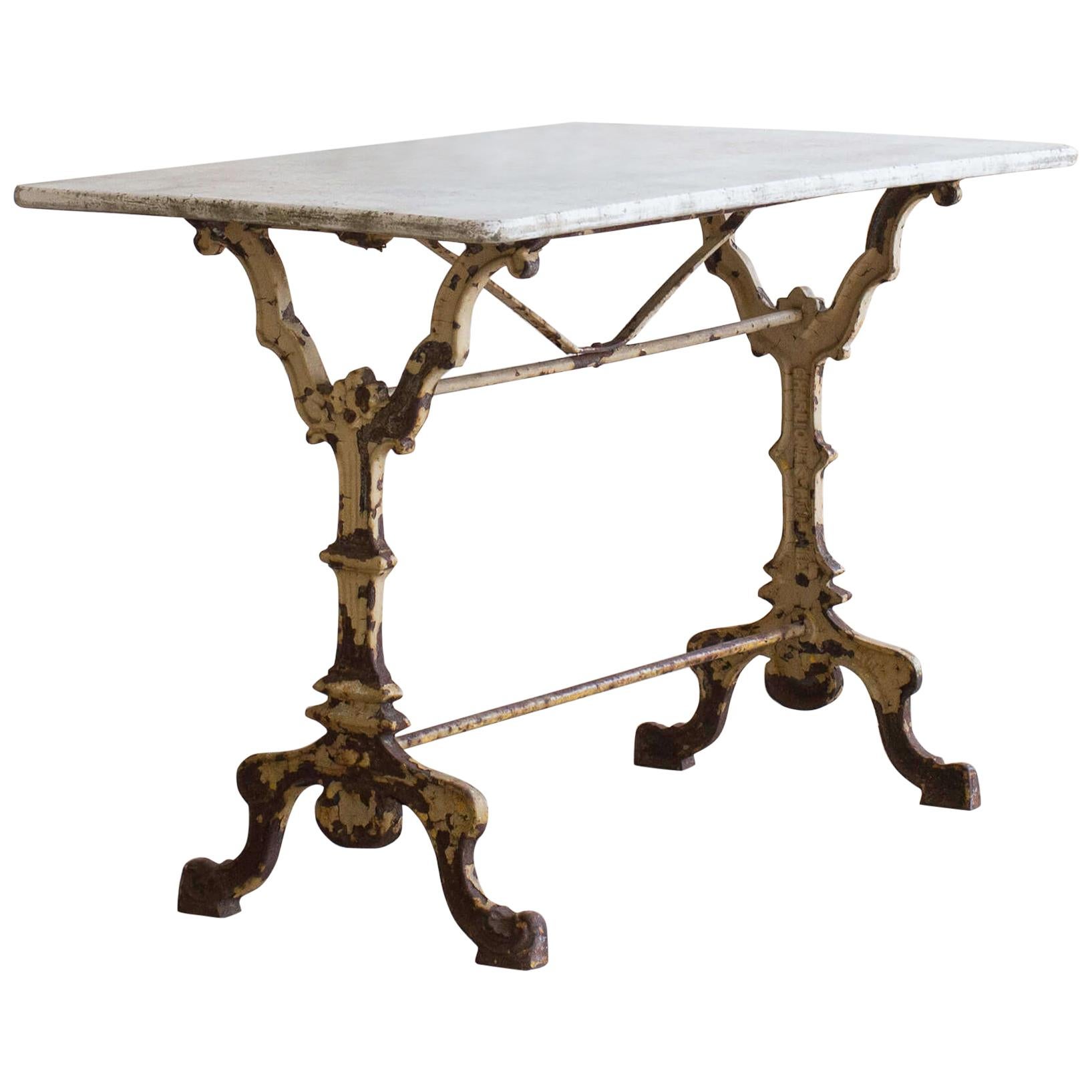 Antique French Bistro Table For Sale