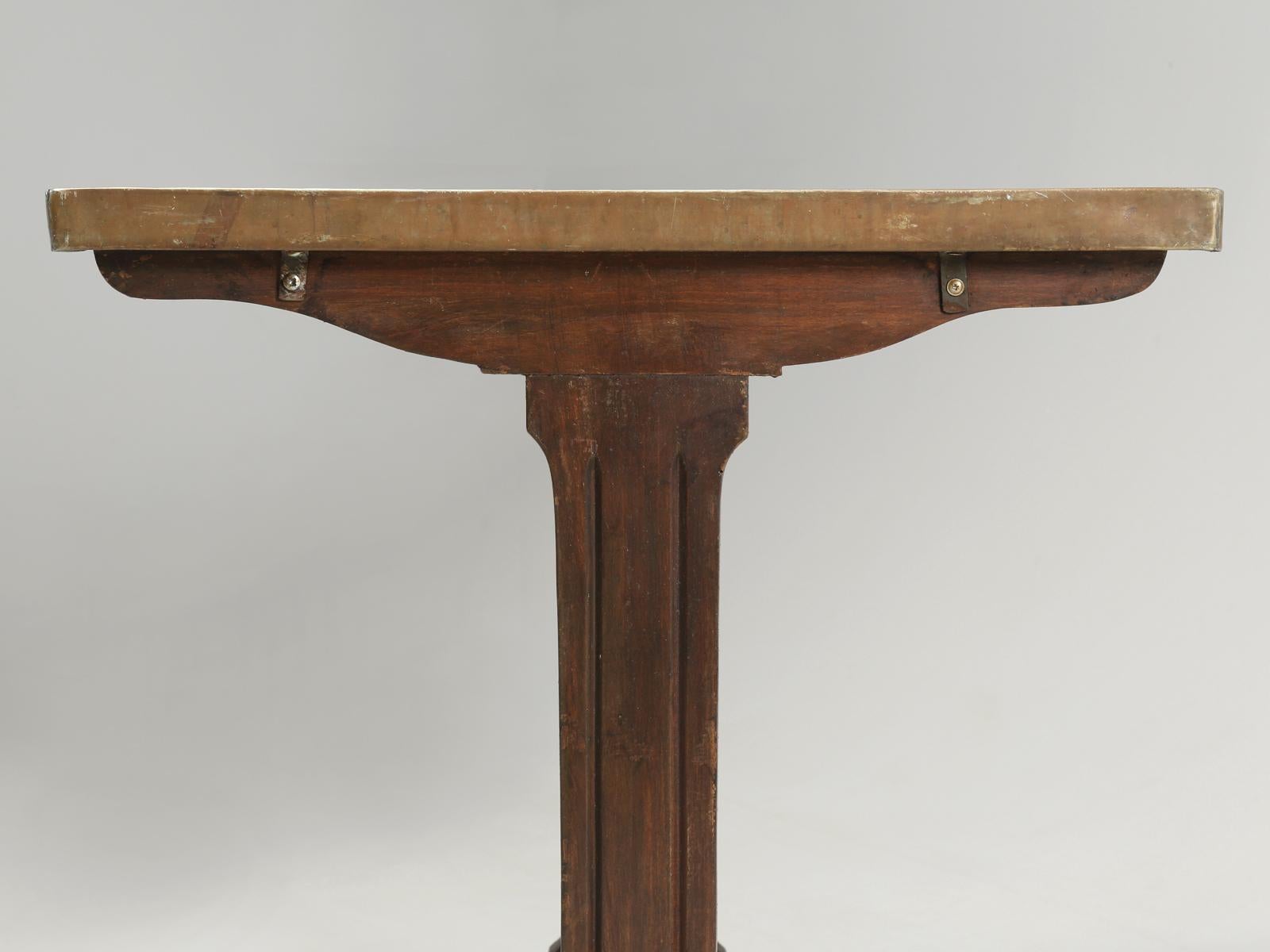 Antique French Bistro Table with Original Marble Top and a Great Patina For Sale 6