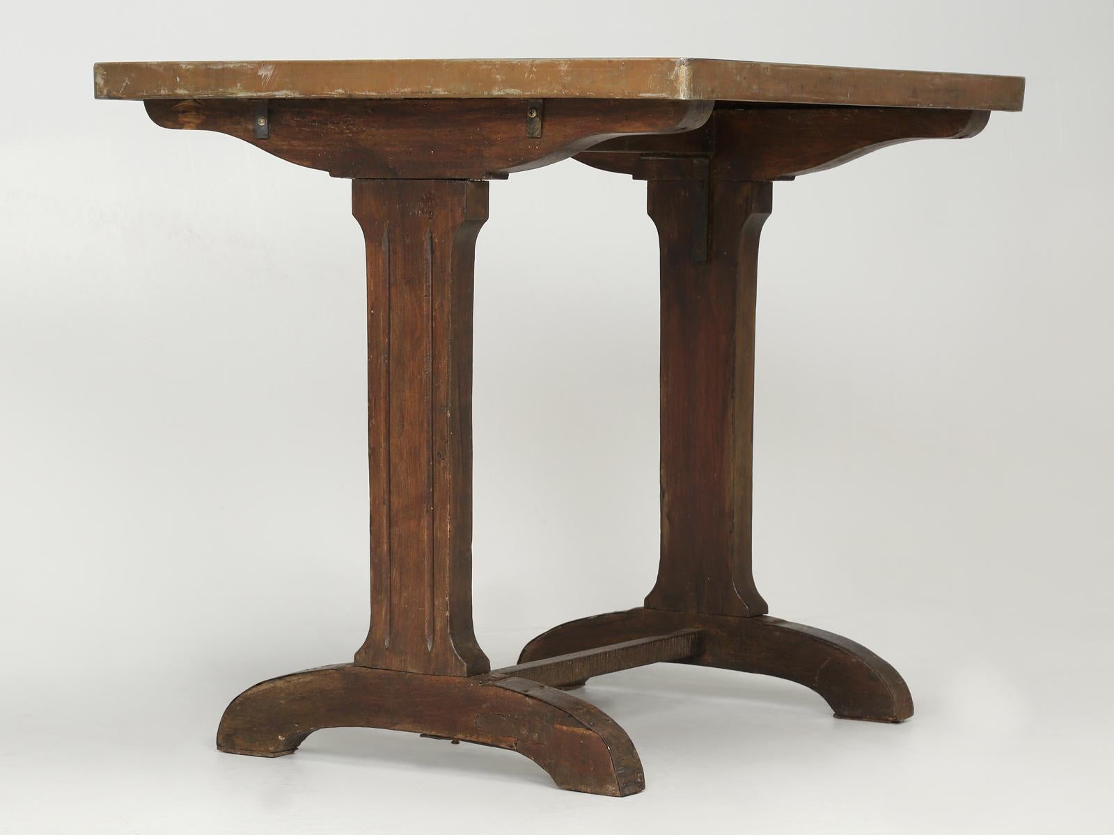 Antique French Bistro Table with Original Marble Top and a Great Patina For Sale 10