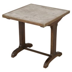 Used French Bistro Table with Original Marble Top and a Great Patina