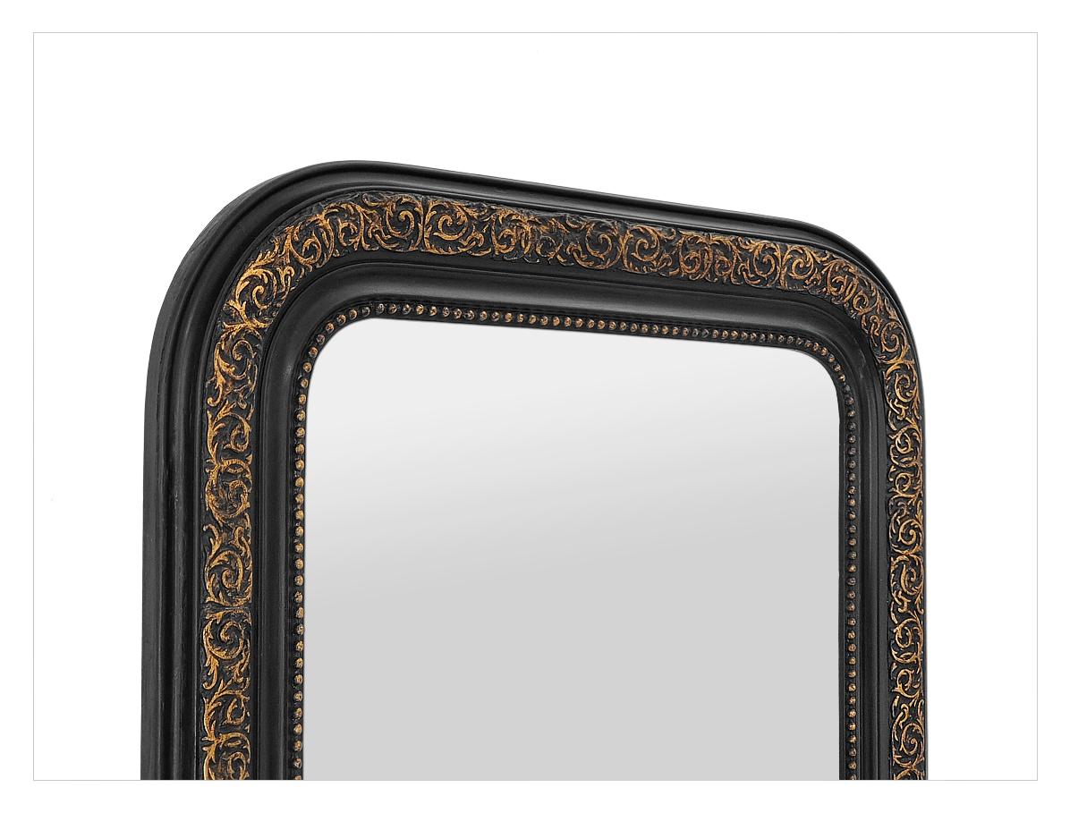 Antique Mirror francese in legno nero e dorato del periodo di Napoleone III, circa 1880 In condizioni buone in vendita a Paris, FR