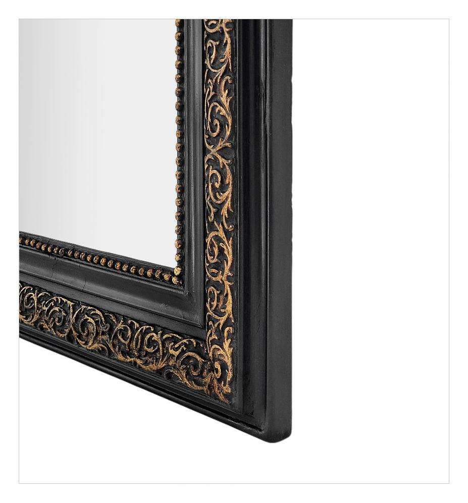Antique Mirror francese in legno nero e dorato del periodo di Napoleone III, circa 1880 in vendita 1