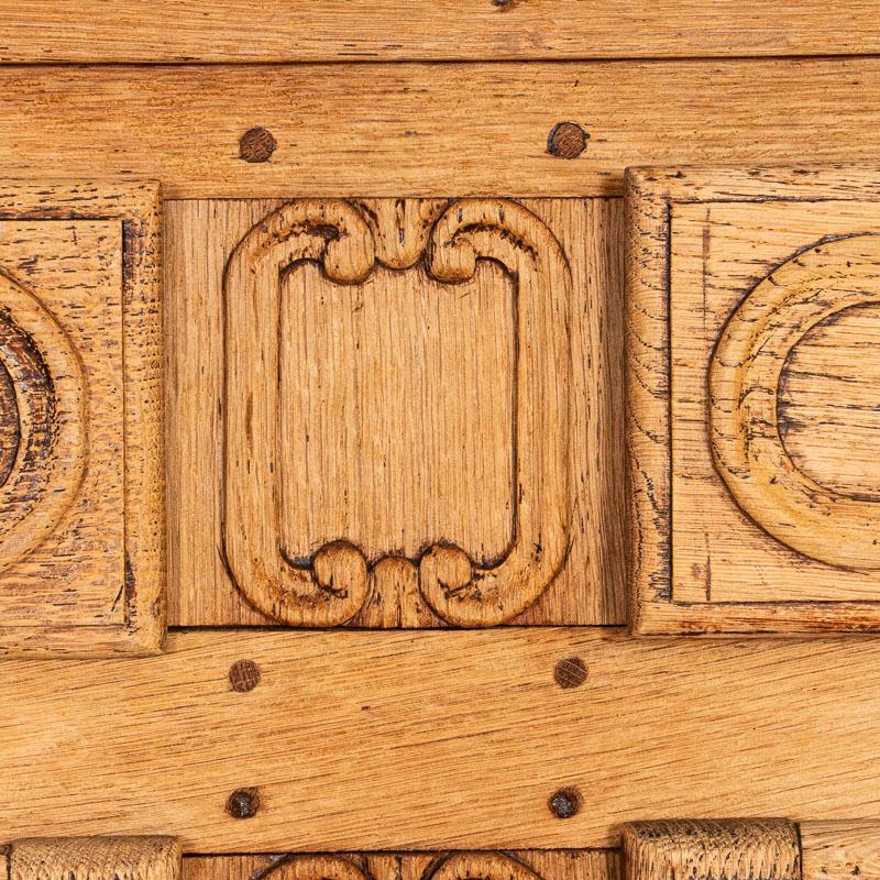 Wood Antique French Bleached Oak 2-Door Sideboard