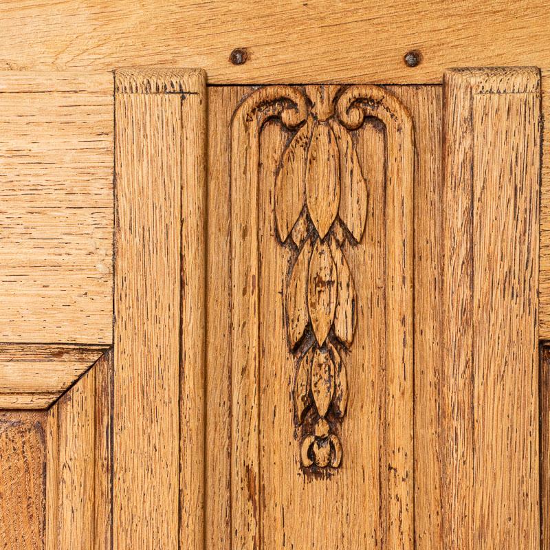 Antique French Bleached Oak 2-Door Sideboard 1