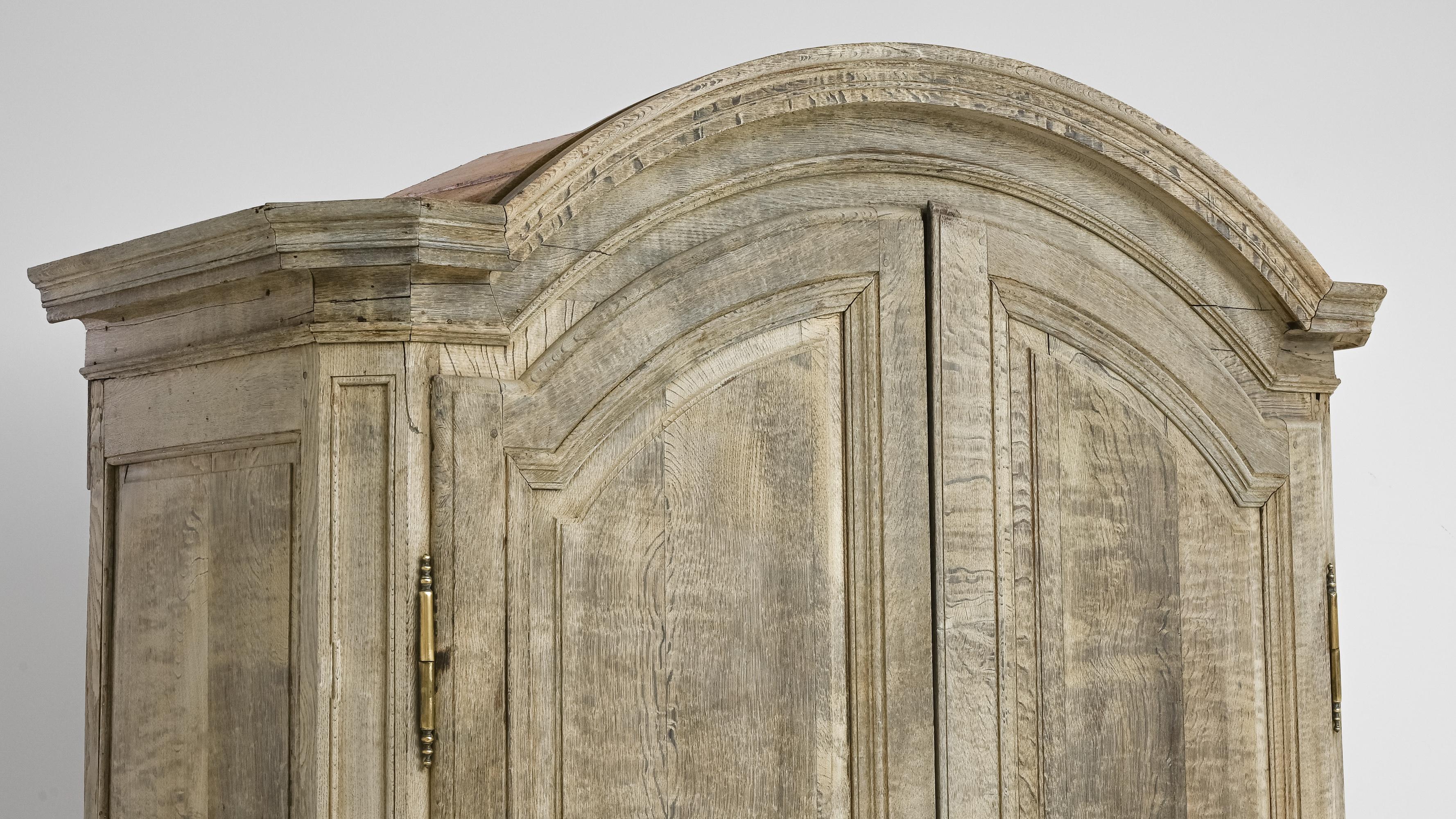 Antique French Bleached Oak Armoire 2