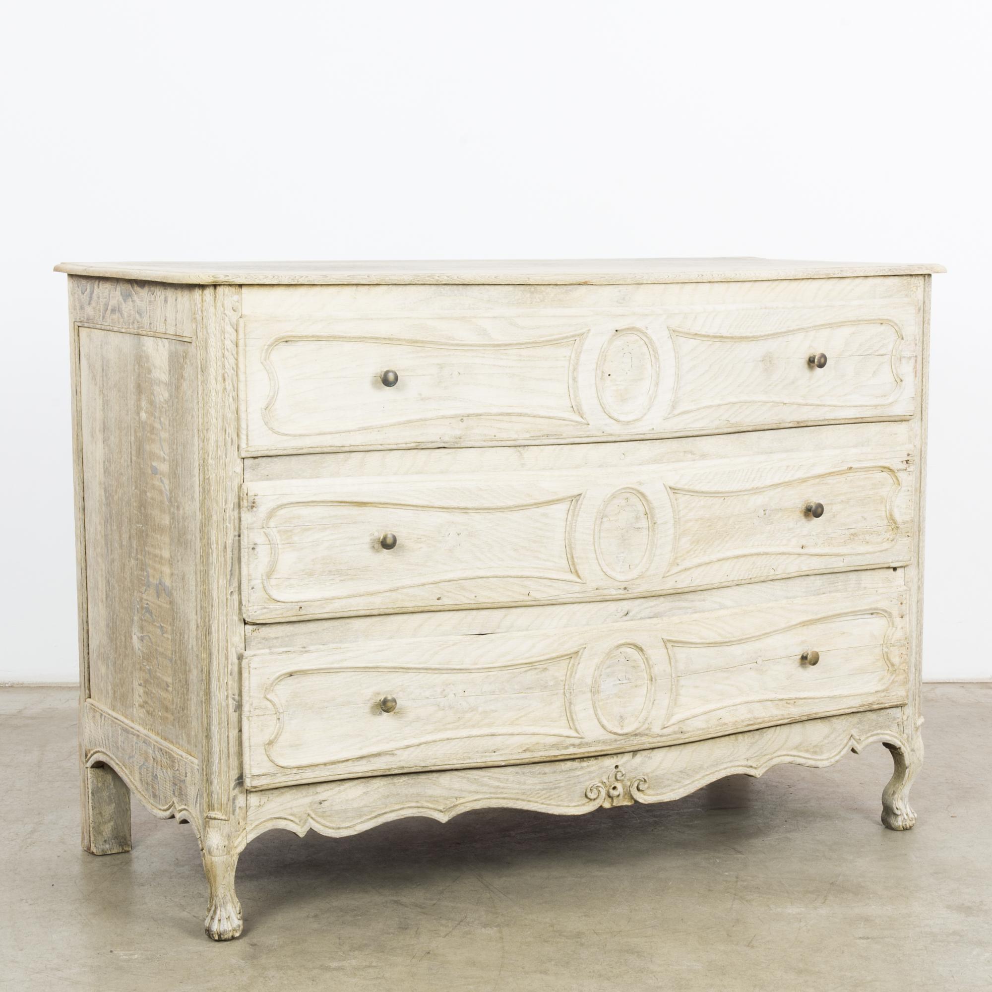 Antique French Bleached Oak Buffet 6