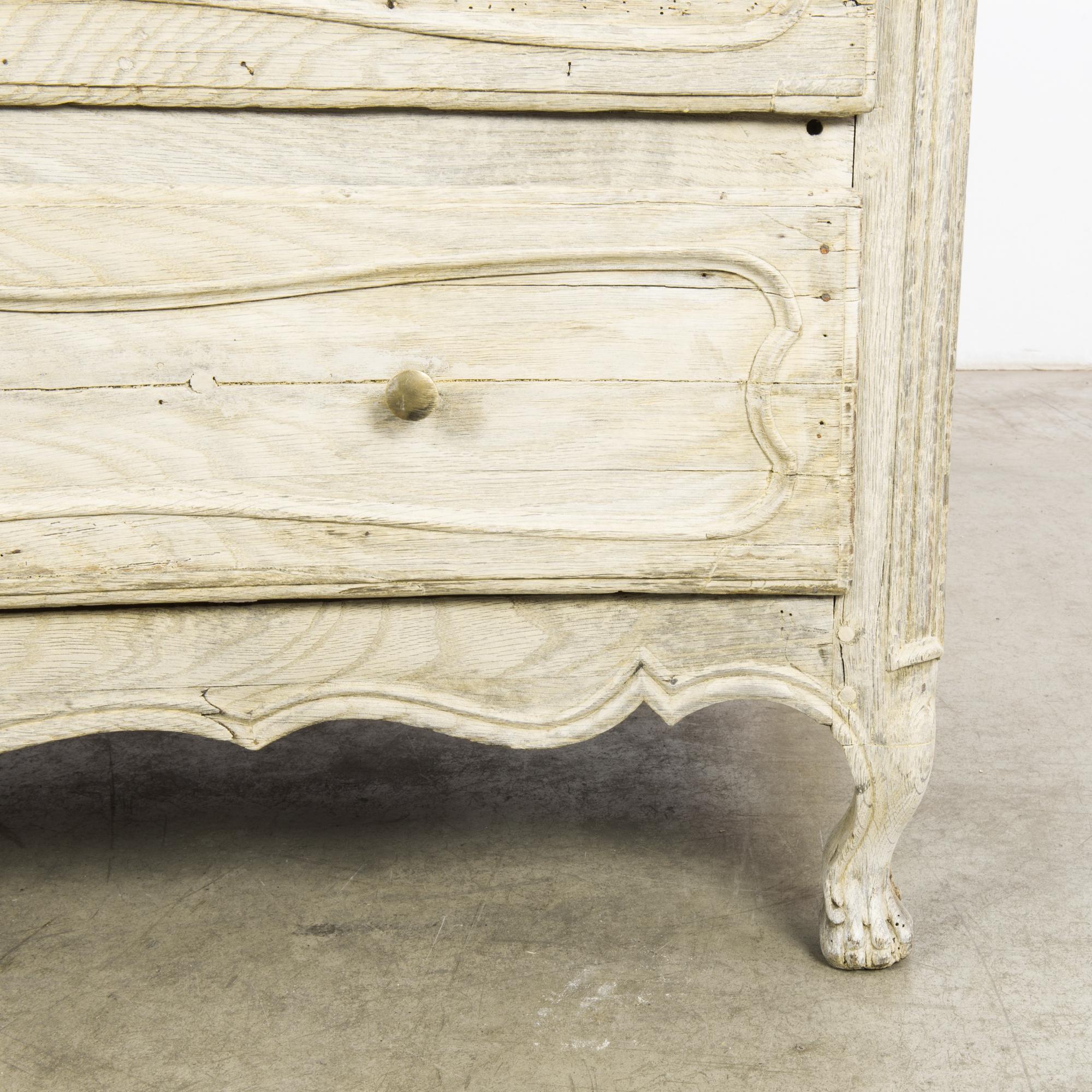 Antique French Bleached Oak Buffet In Good Condition In High Point, NC