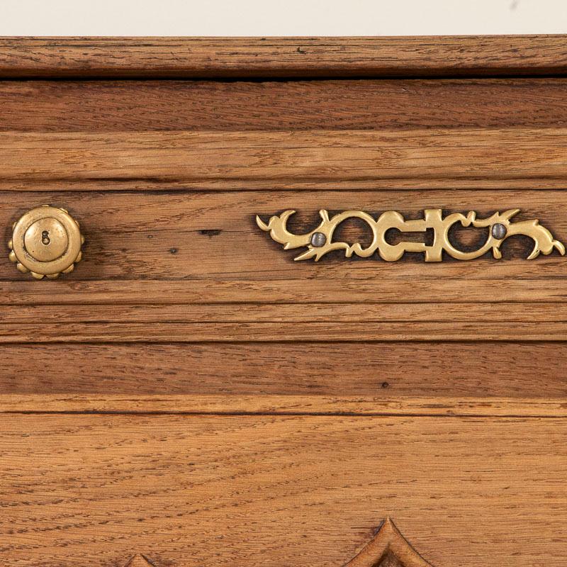 Antique French Bleached Oak Long Sideboard 2