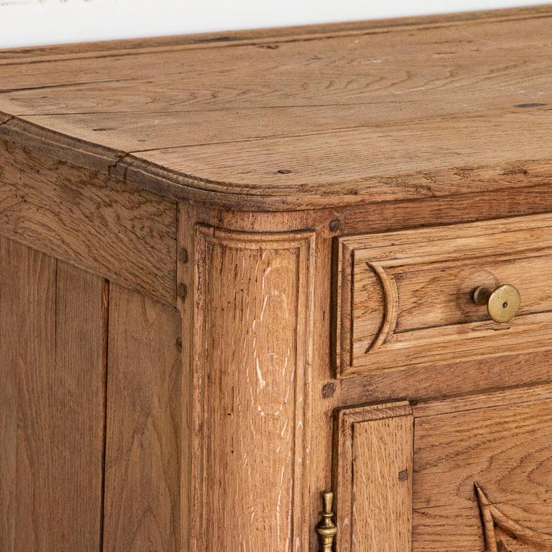 Antique French Bleached Oak Long Sideboard 3
