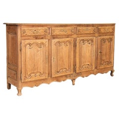 Antique French Bleached Oak Long Sideboard