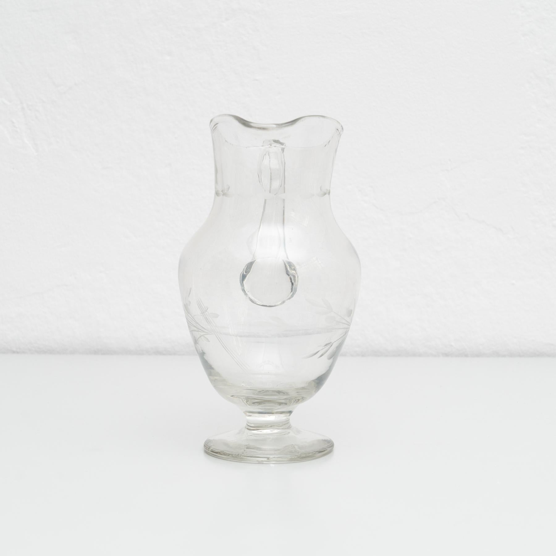 Antique French Blown Glass Water Jar, circa 1950 For Sale 5