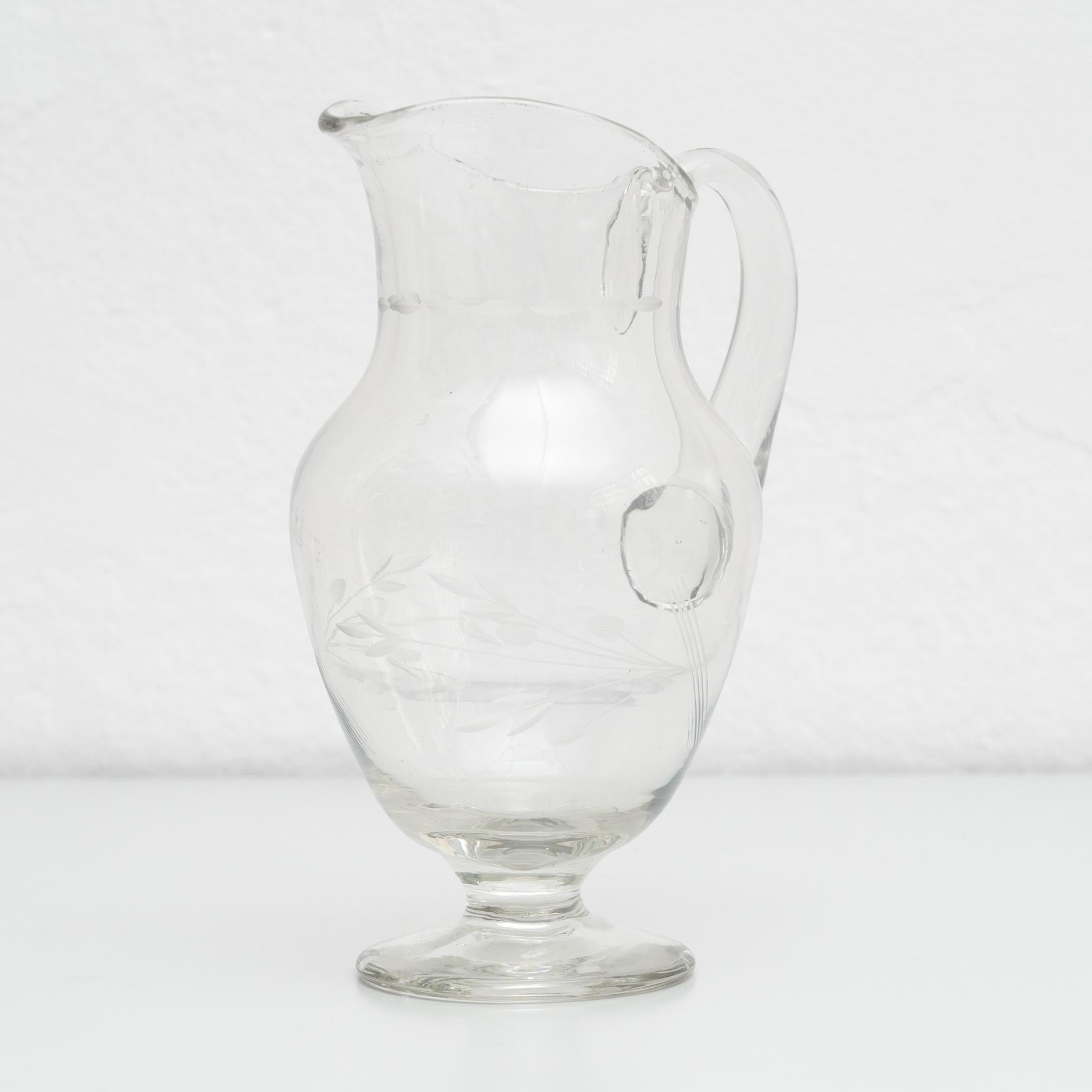 Antique French Blown Glass Water Jar, circa 1950 For Sale 6