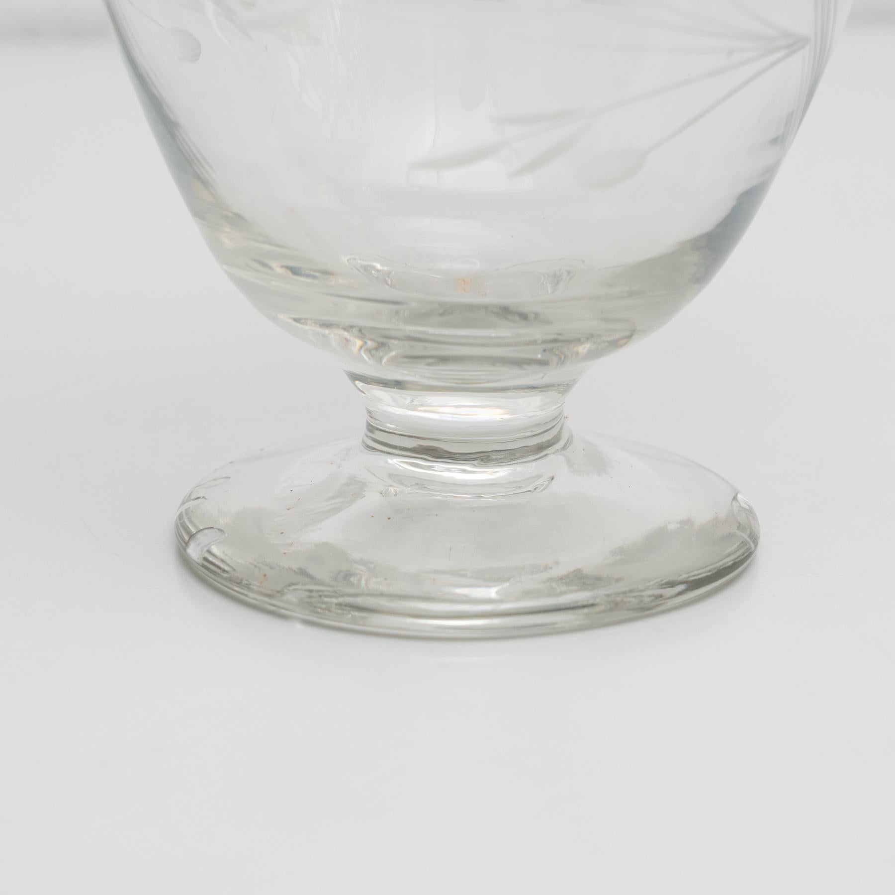 Antique French Blown Glass Water Jar, circa 1950 For Sale 7