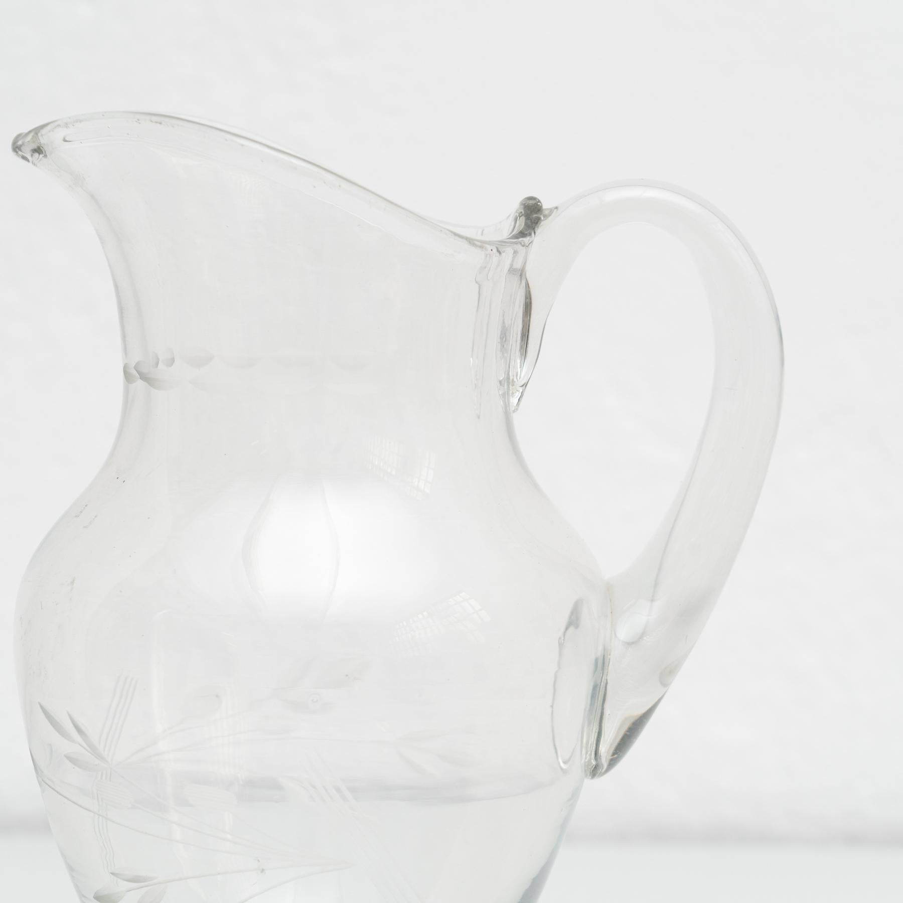 Antique French Blown Glass Water Jar, circa 1950 For Sale 9