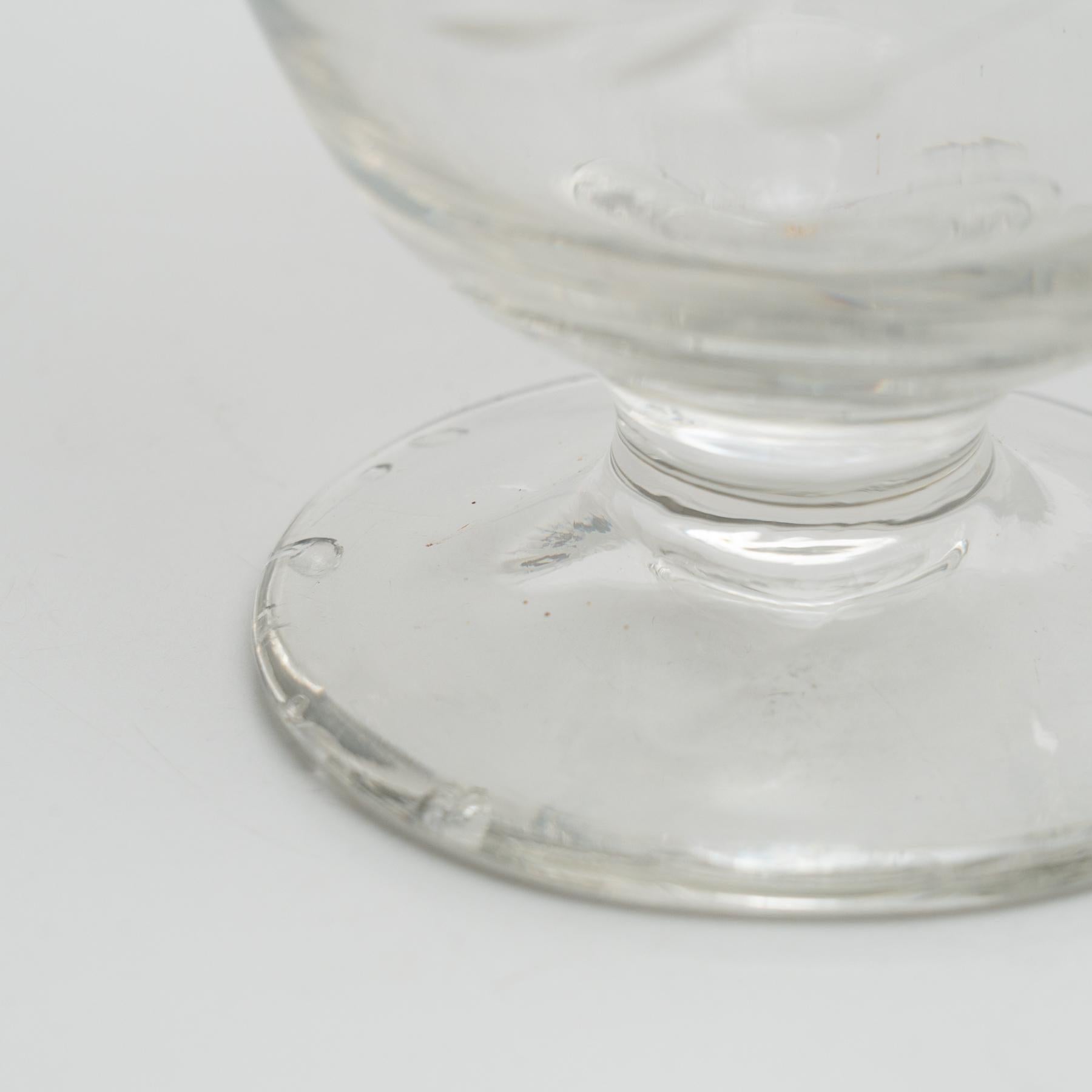 Antique French Blown Glass Water Jar, circa 1950 For Sale 11