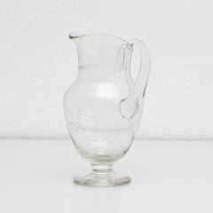 Antique French Blown Glass Water Jar, circa 1950