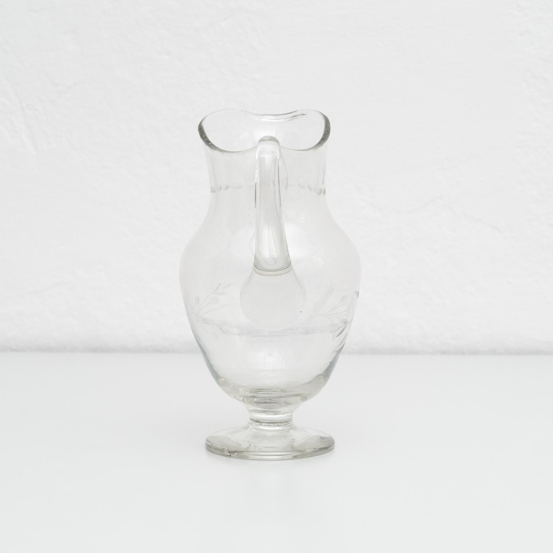 Antique French Blown Glass Water Jar, circa 1950 For Sale 1
