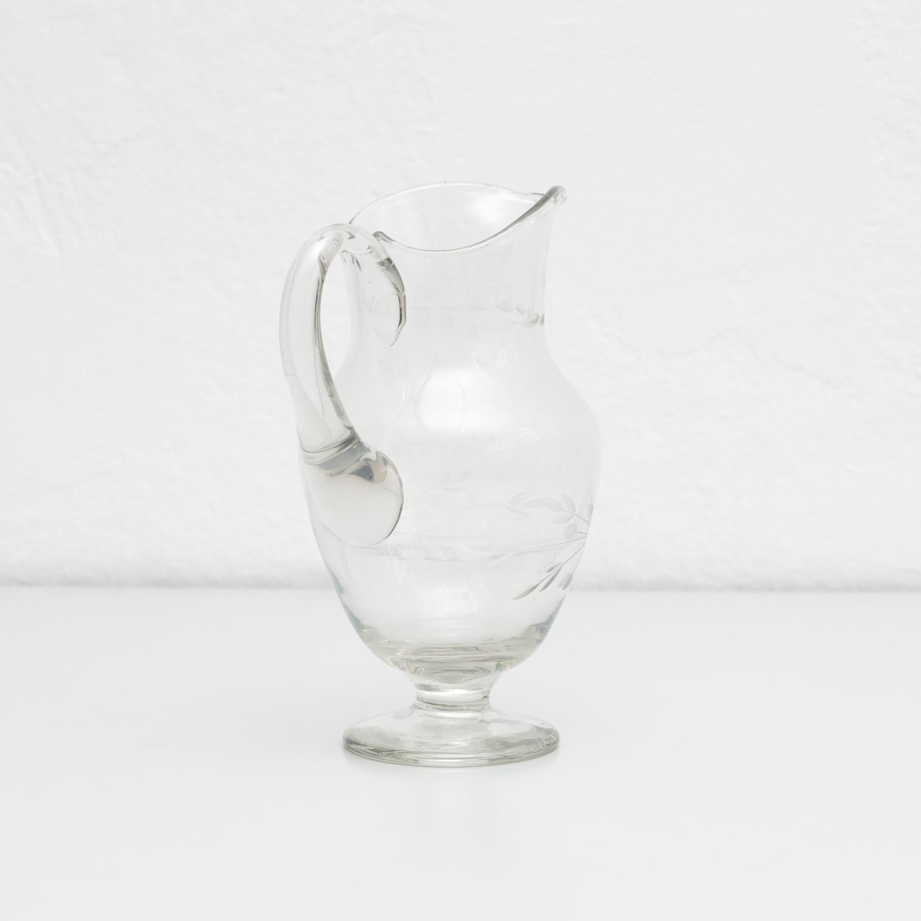 Antique French Blown Glass Water Jar, circa 1950 For Sale 2