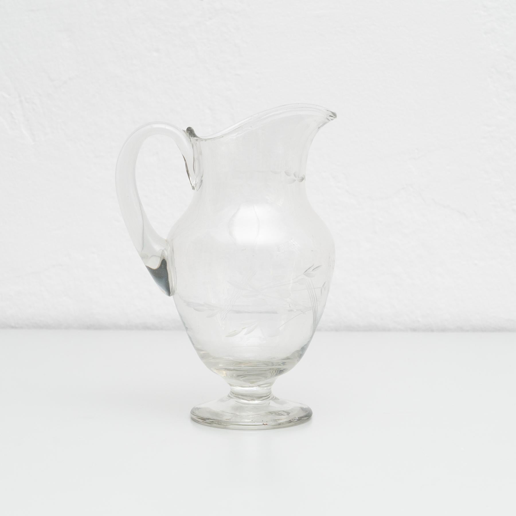 Antique French Blown Glass Water Jar, circa 1950 For Sale 3