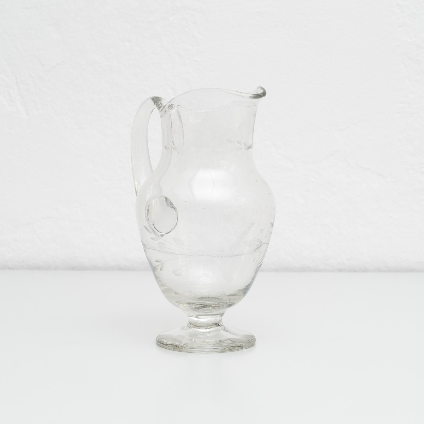 Antique French Blown Glass Water Jar, circa 1950 For Sale 4