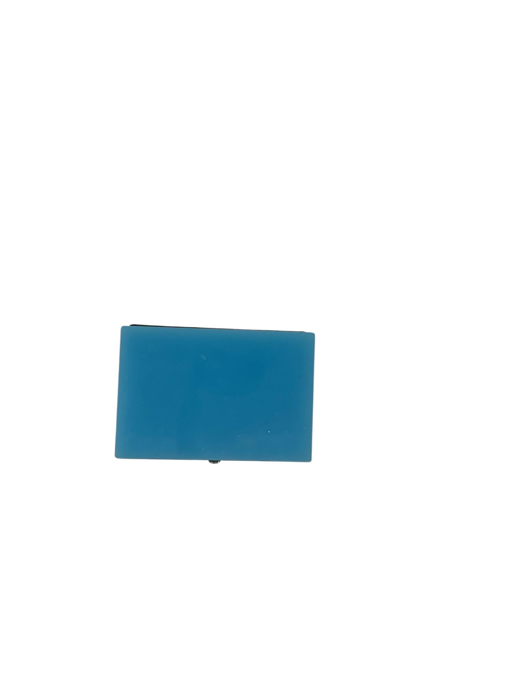 A fine quality Antique French Blue Opaline Box with chase brass mounts.