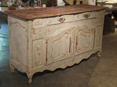 Antique French Blue Painted Buffet from Provence, circa 1900