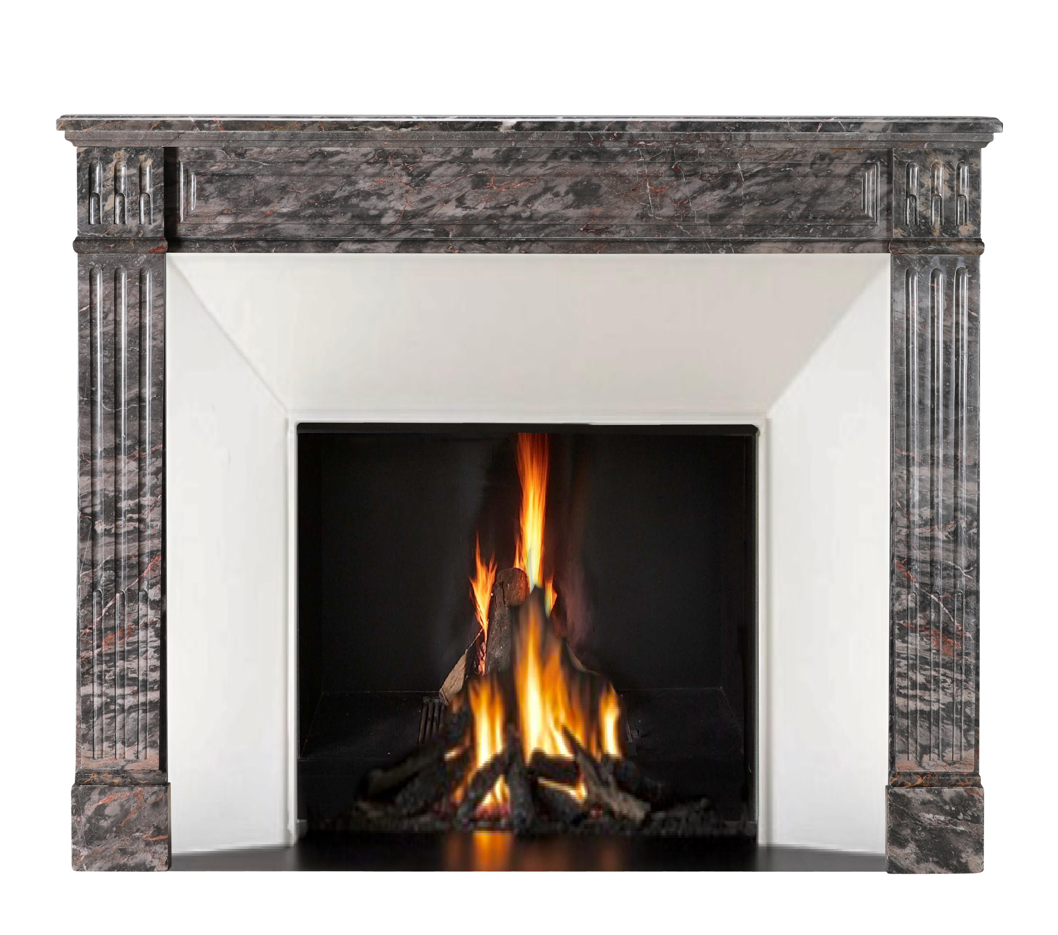 Antique French Chimenea de mármol Bois Jourdan -LXVI - Gare St. Lazare Pulido en venta