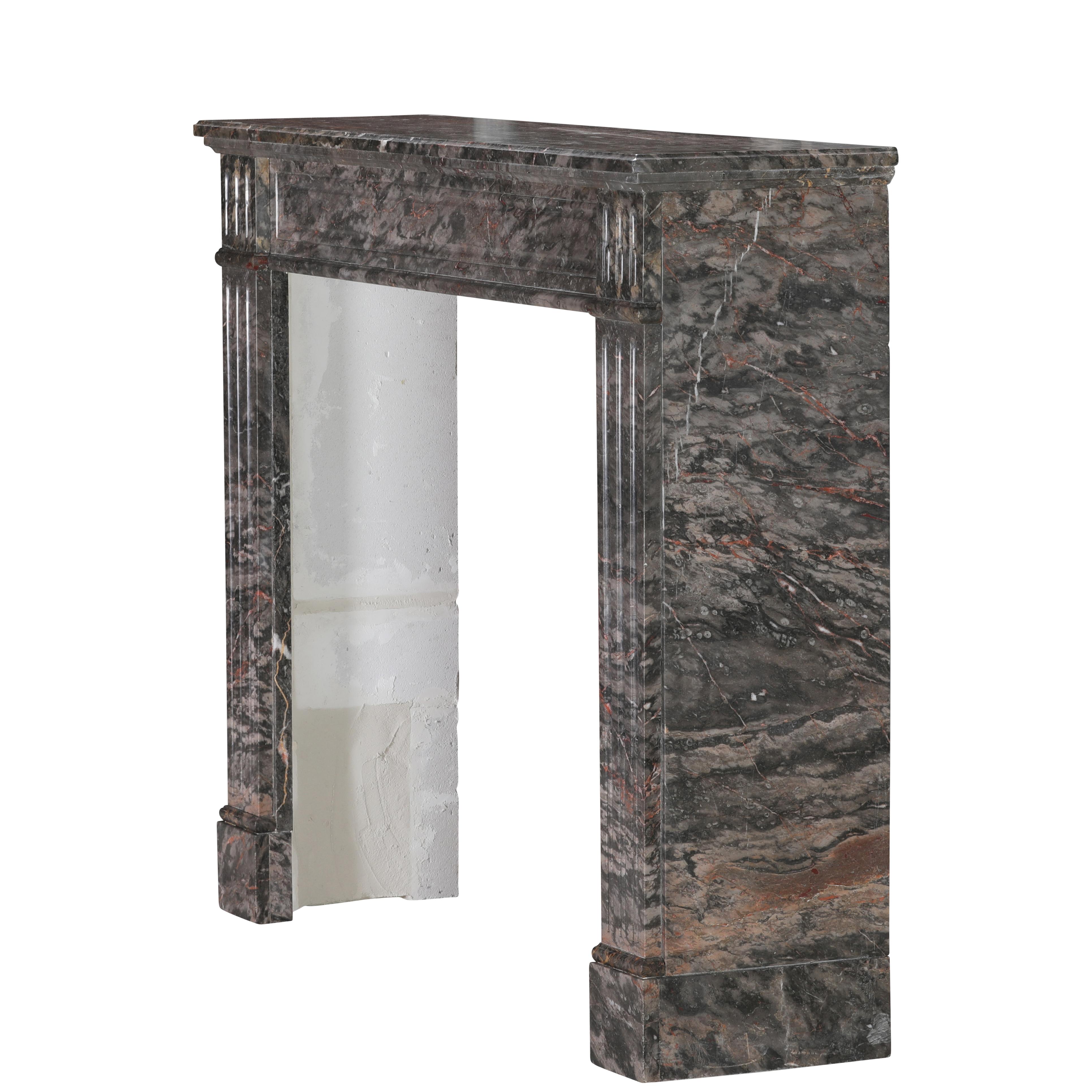 Antique French Chimenea de mármol Bois Jourdan -LXVI - Gare St. Lazare siglo XIX en venta