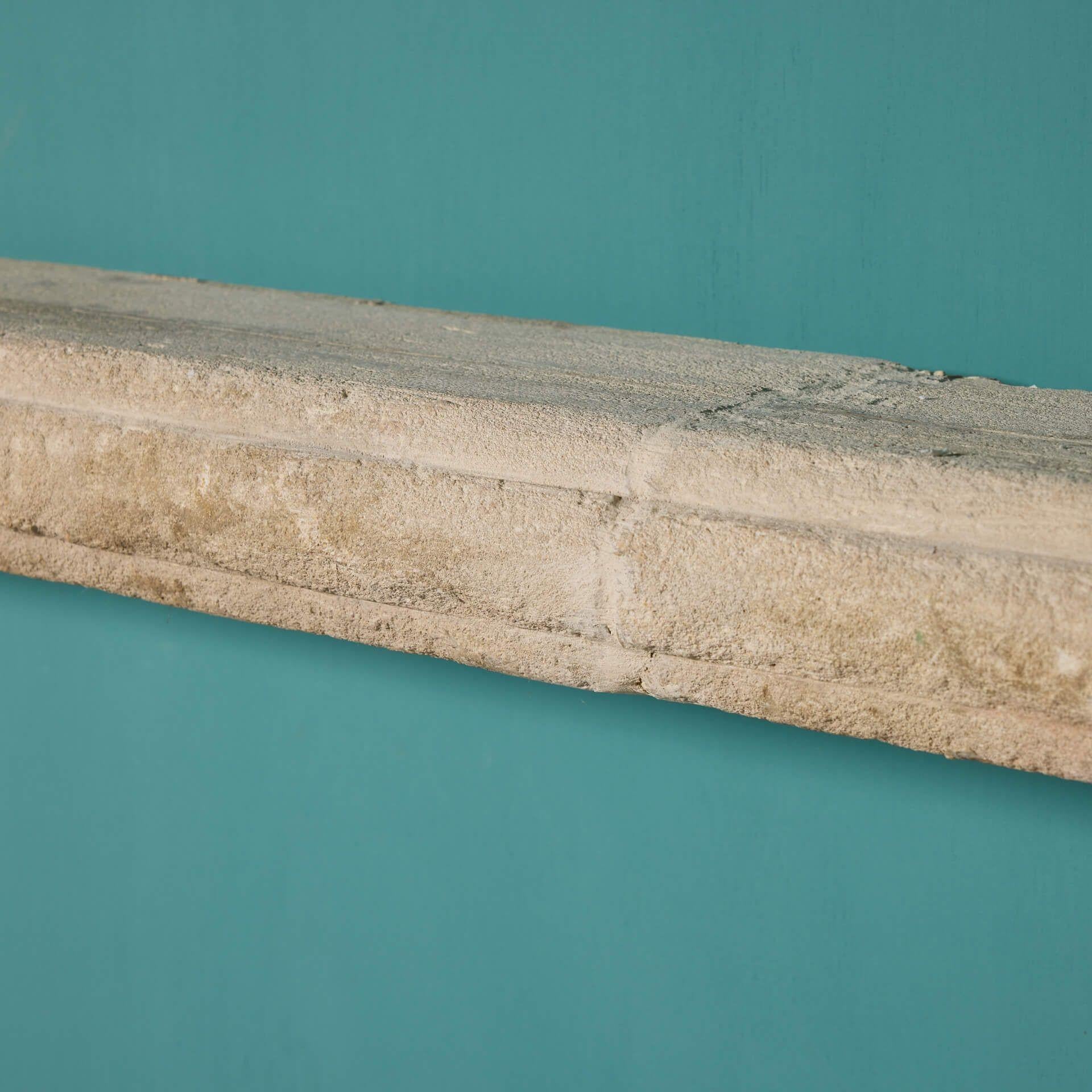 English Antique French Bolection Limestone Fire Surround For Sale
