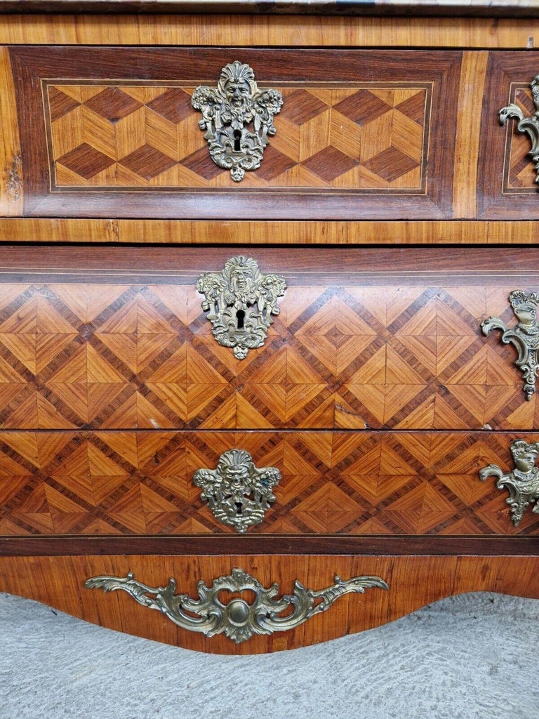 Antique French Bombe Chest of Drawers Louis XV Style For Sale at 1stDibs