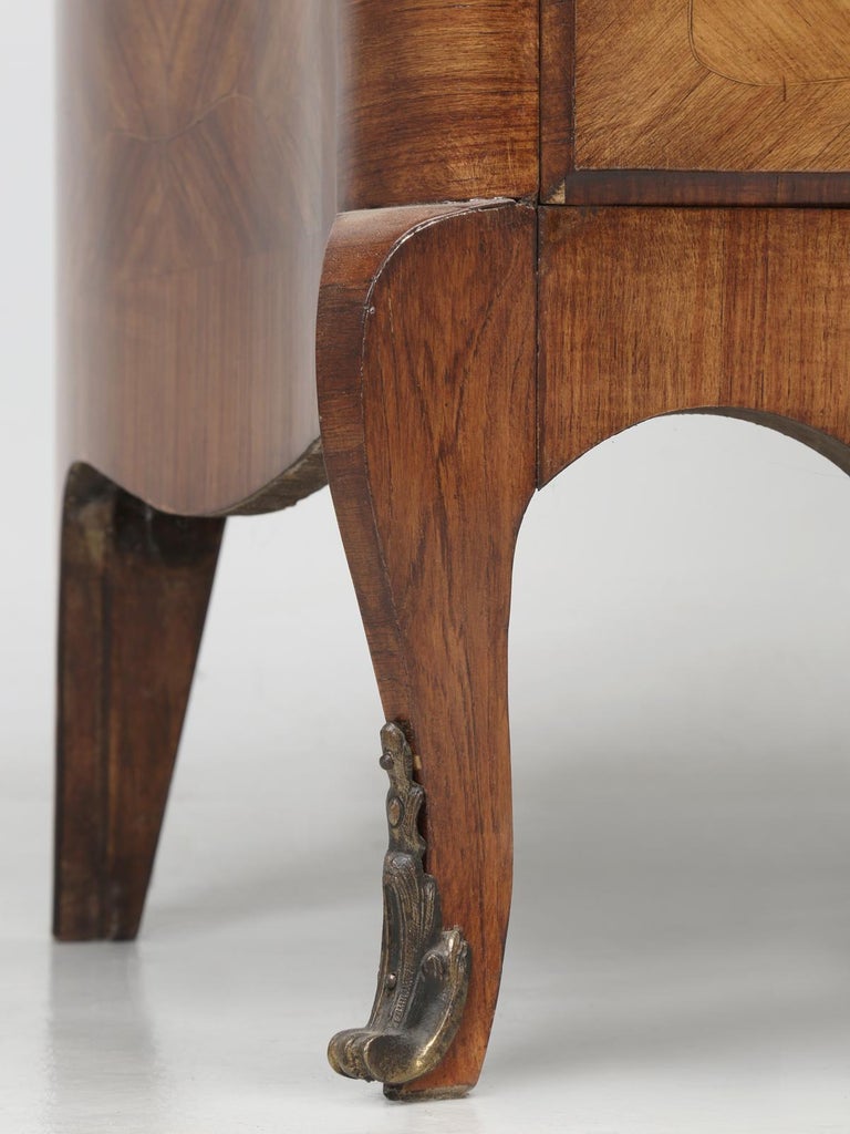 Antique French Bombé Chest or Commode with Original Marble Top For Sale