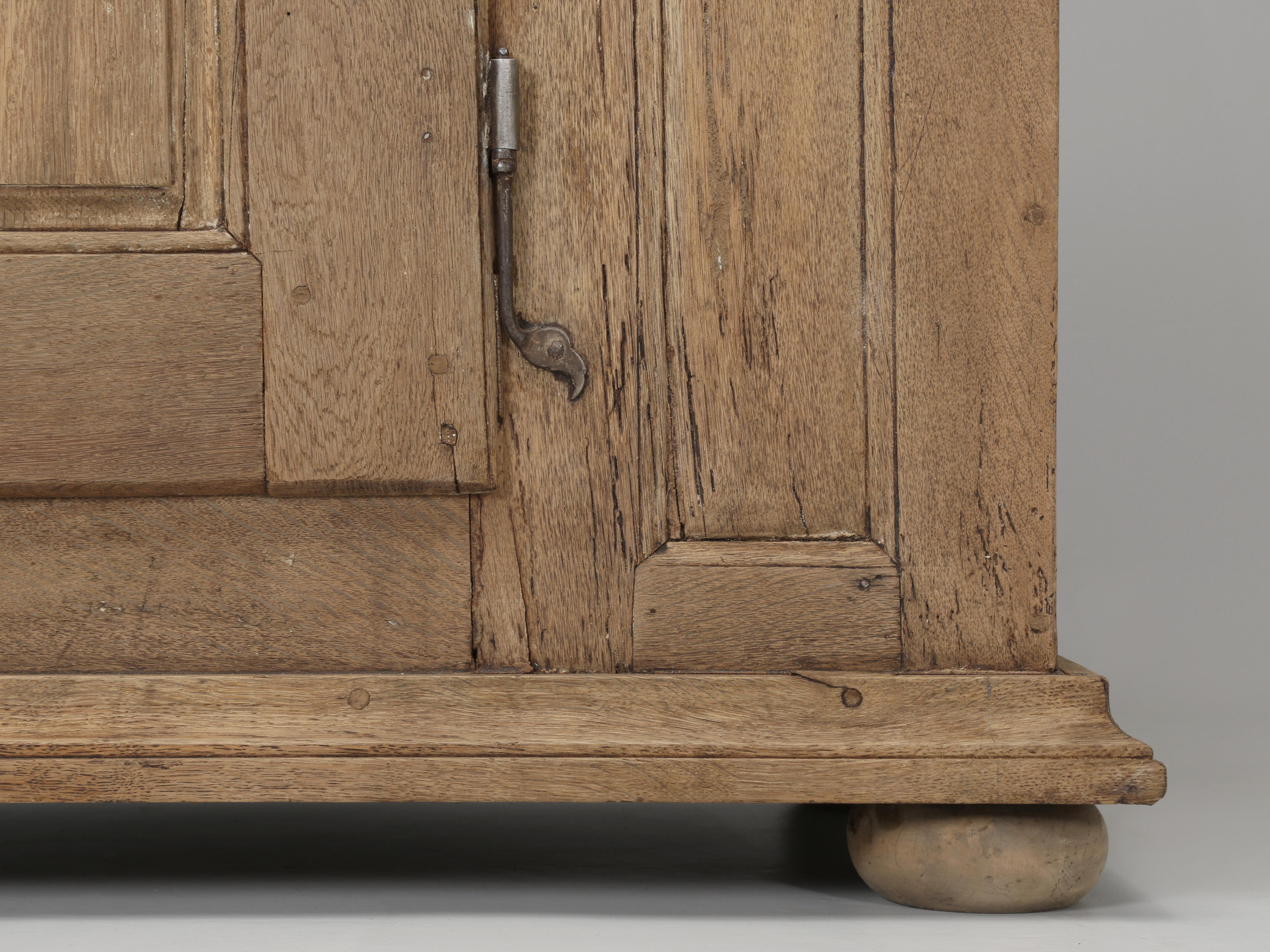 Late 18th Century Antique French Bonnetière 'Single Door Armoire' in Natural Washed Oak, C1700's