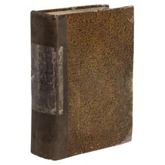 Antique French Book in Warm Brown Wood, Early 20th Century Design
