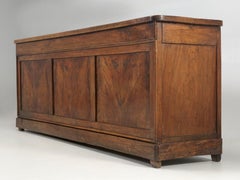 Antique French Book-Matched Walnut Store Counter for Kitchen Island Conversion