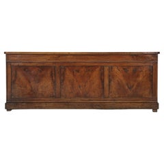 Antique French Book-Matched Walnut Store Counter for Kitchen Island Conversion